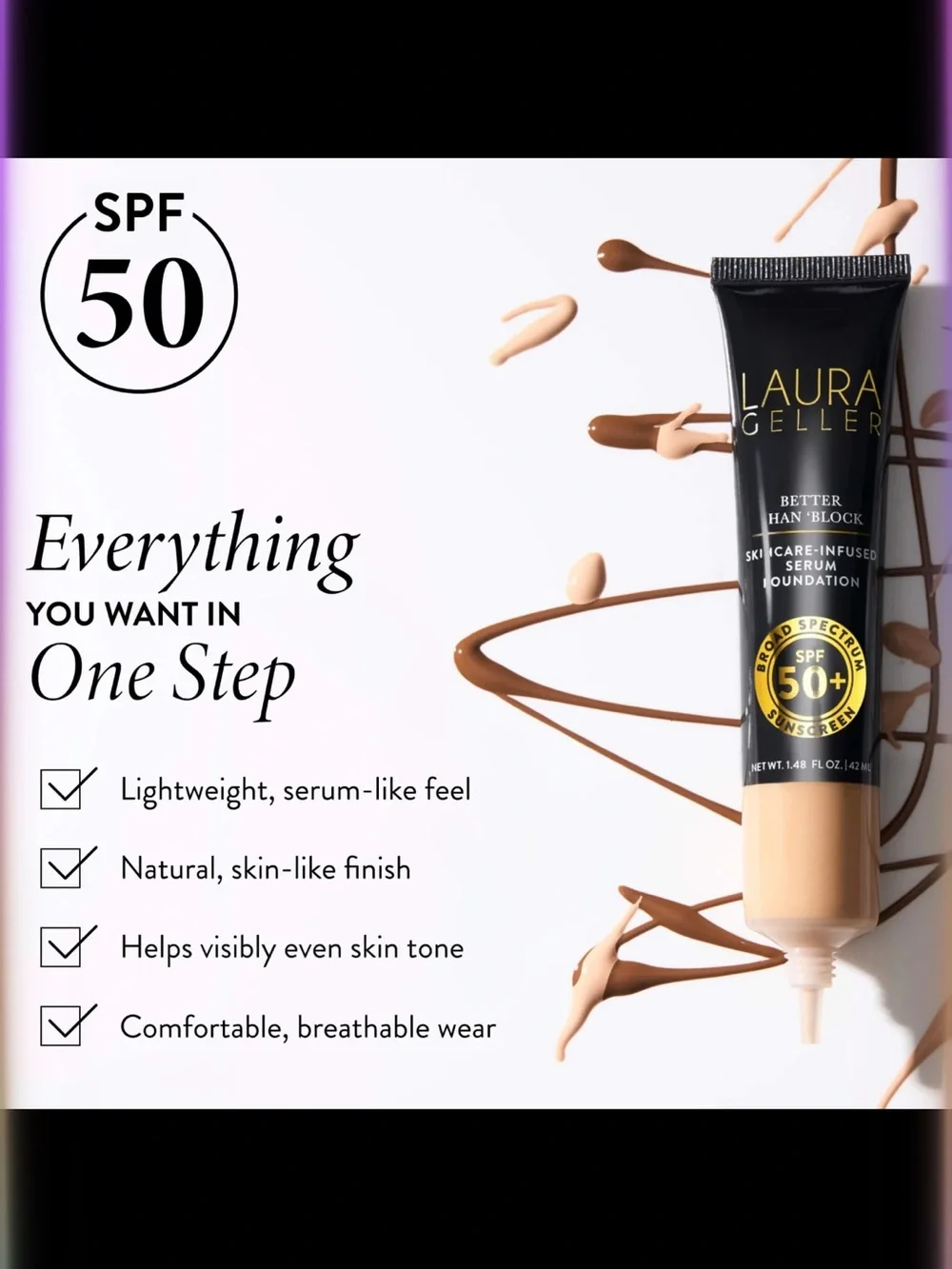 Laura Geller Better Than Block Serum Foundation SPF 50+ - Medium.